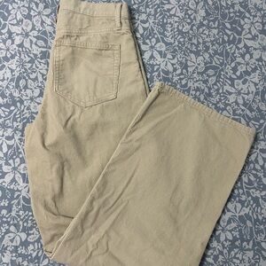GAP Beige Corduroy Wide-Leg Trousers